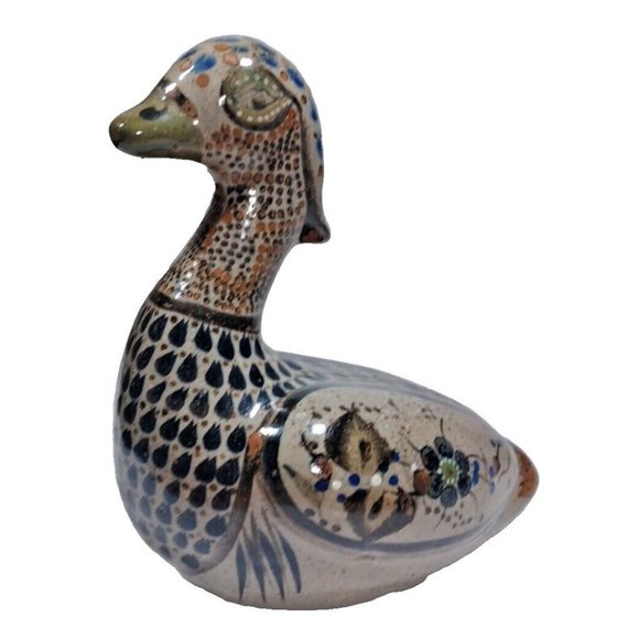 Unique Exquisite  Tonala Mexico Duck Figurine, 7.75" Long, 8.5" High Vintage - Picture 12 of 15